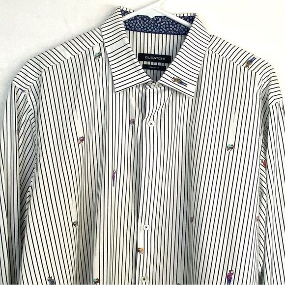 BUGATCHI CLASSIC FIT BUTTON DOWN SHIRT - Picture 1 of 15
